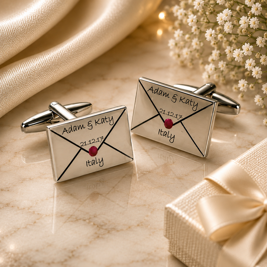 Personalised Wedding Invitation Cufflinks