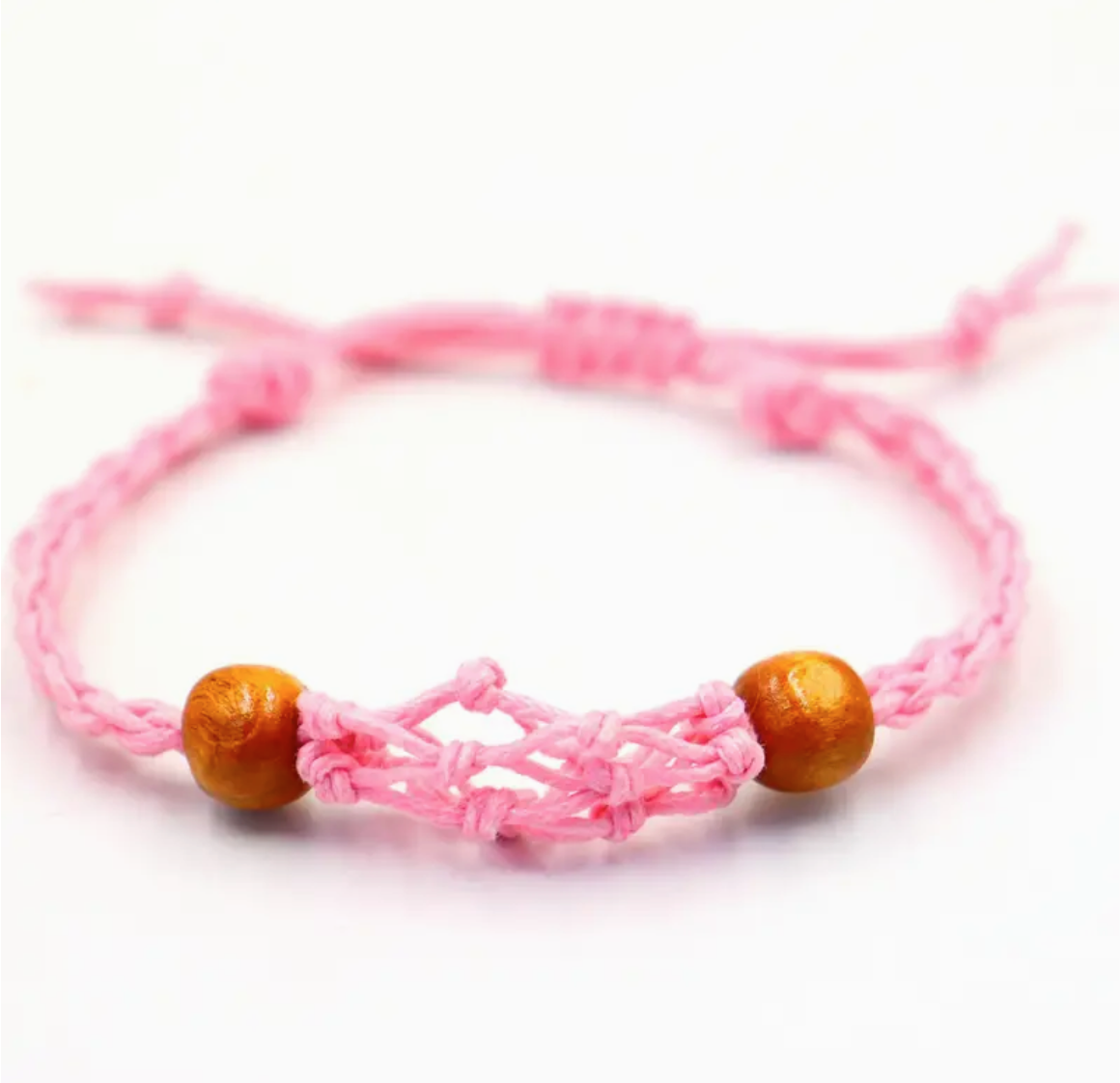 Pink Gemstone Bracelet Cord