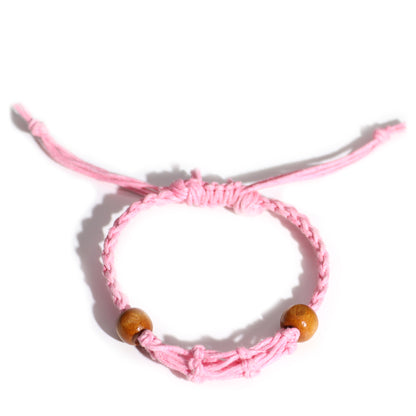Pink Gemstone Bracelet Cord