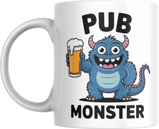 Pub Monster Mug – Funny Loch Ness Beer Coffee Cup