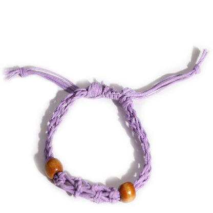Purple Gemstone Bracelet Cord