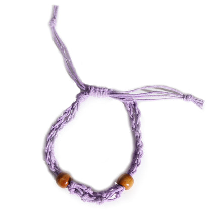 Purple Gemstone Bracelet Cord