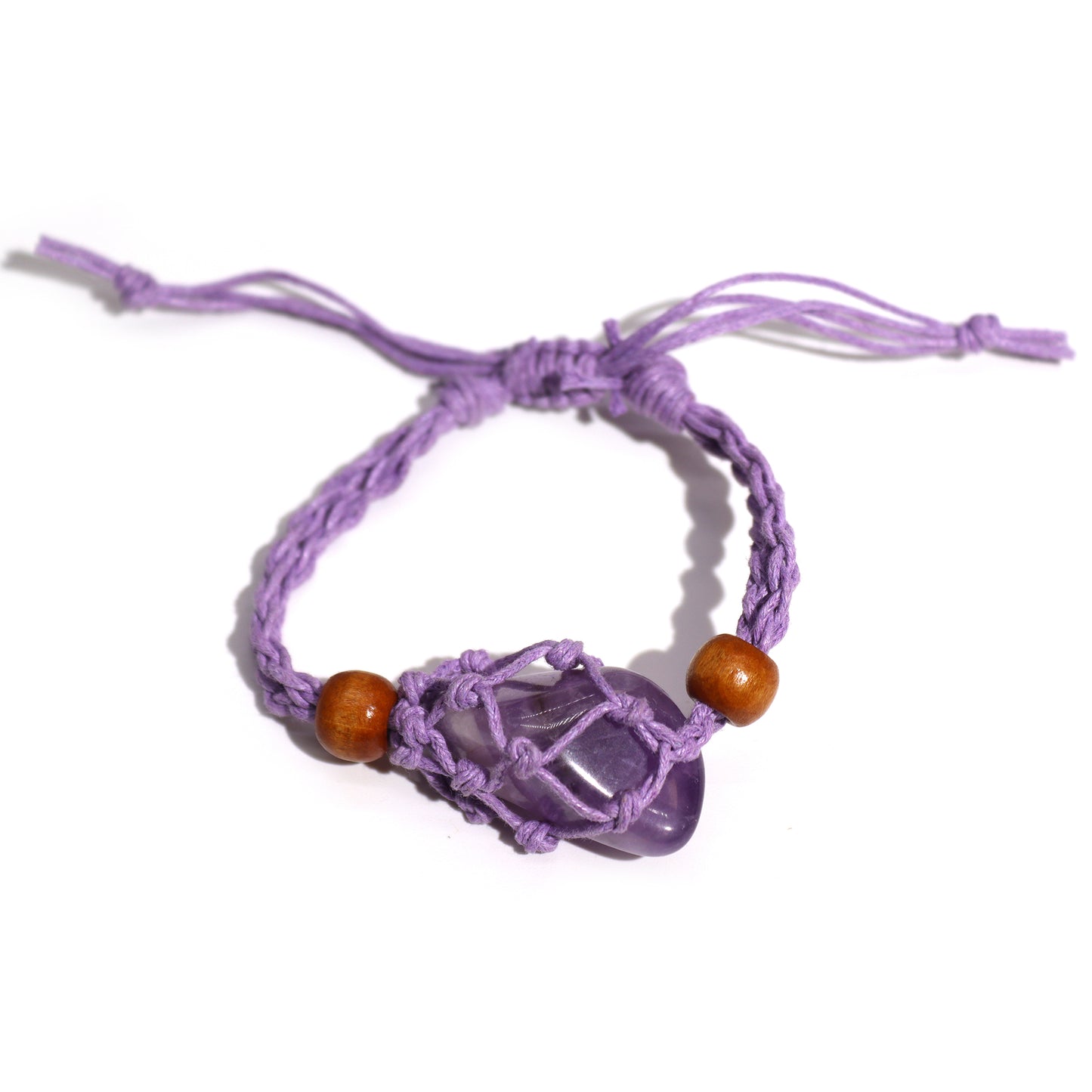 Purple Gemstone Bracelet Cord