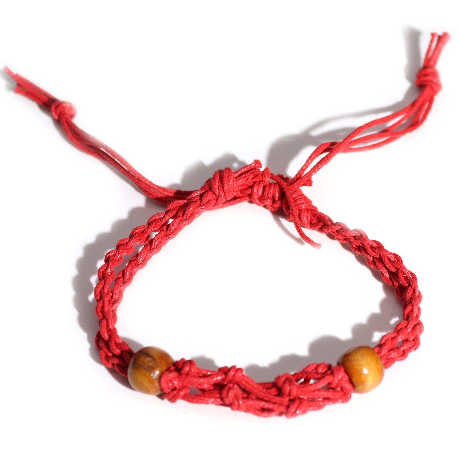 Red Gemstone Bracelet Cord