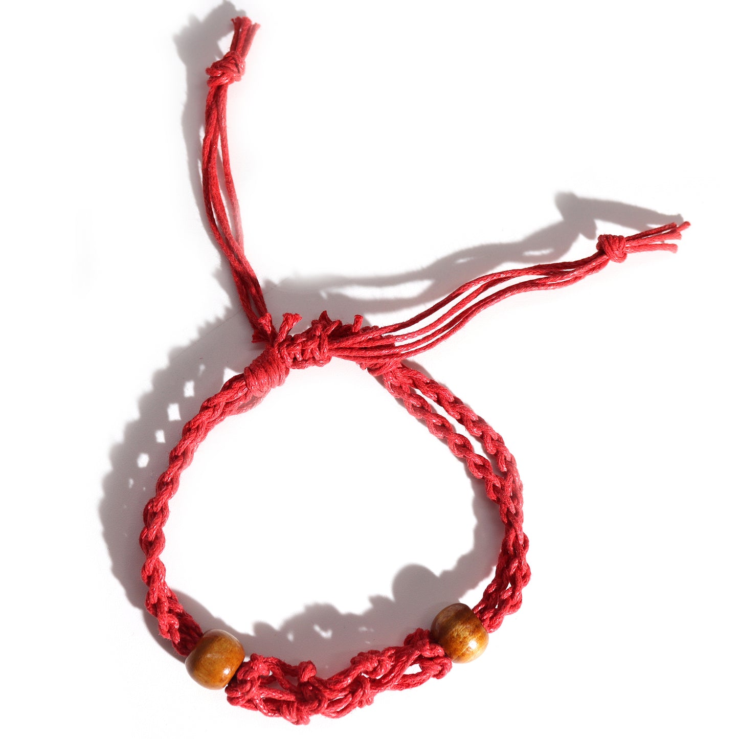 Red Gemstone Bracelet Cord