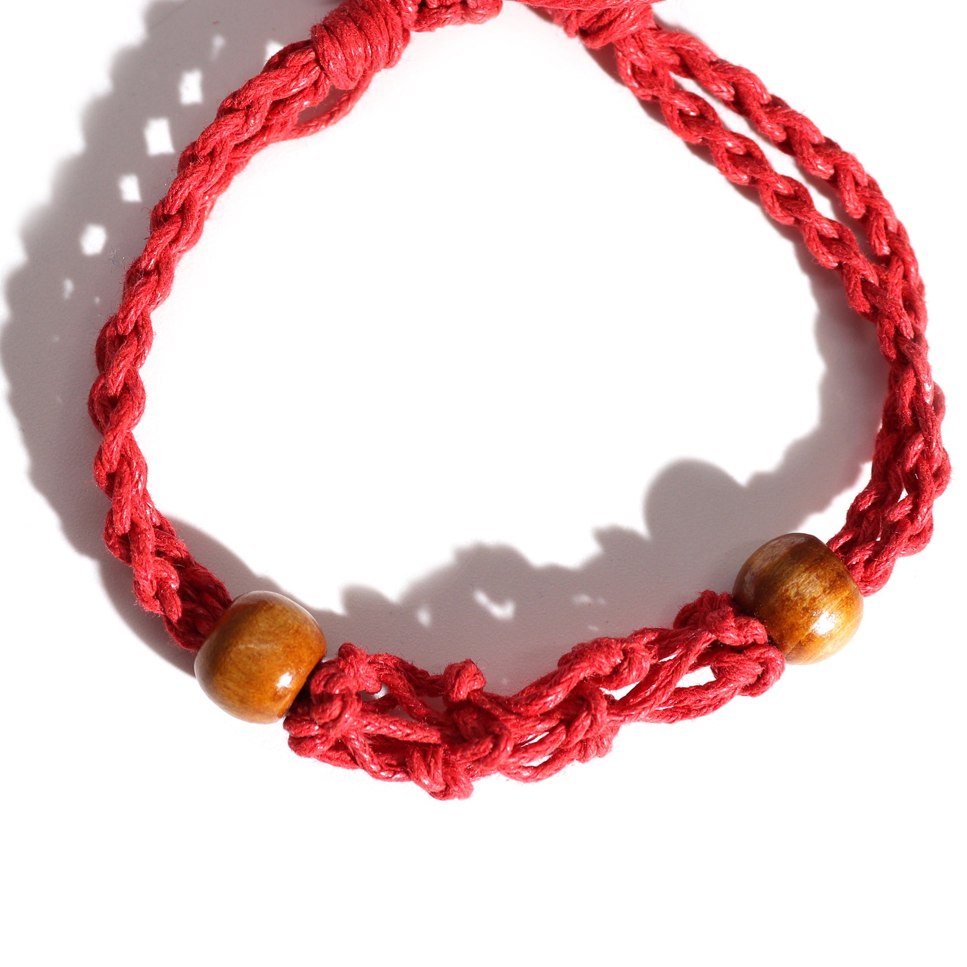 Red Gemstone Bracelet Cord