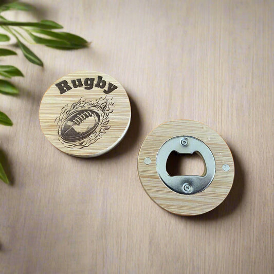 Rugby Fridge Magnet Bottle Opener