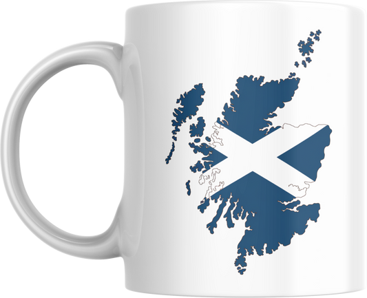 Scotland Map Mug – Saltire Flag Coffee Cup | Ashton and Finch