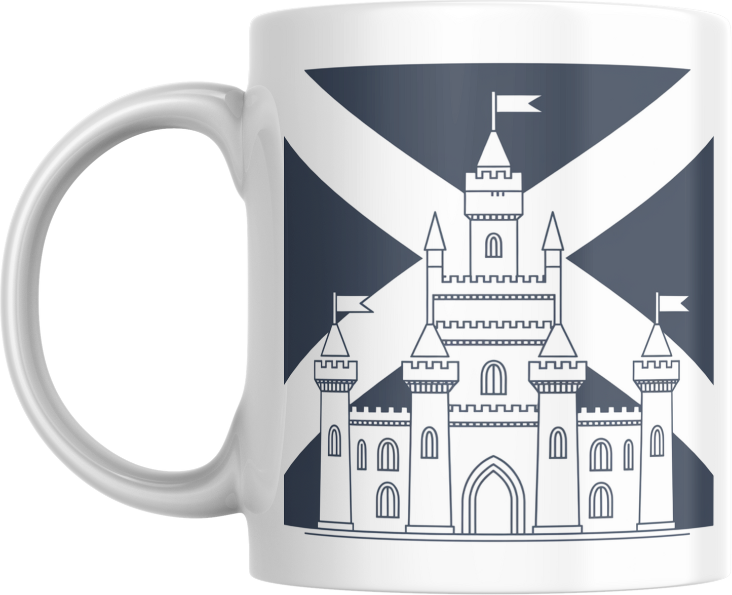 Scottish Castle Mug – Scotland Flag Coffee Cup