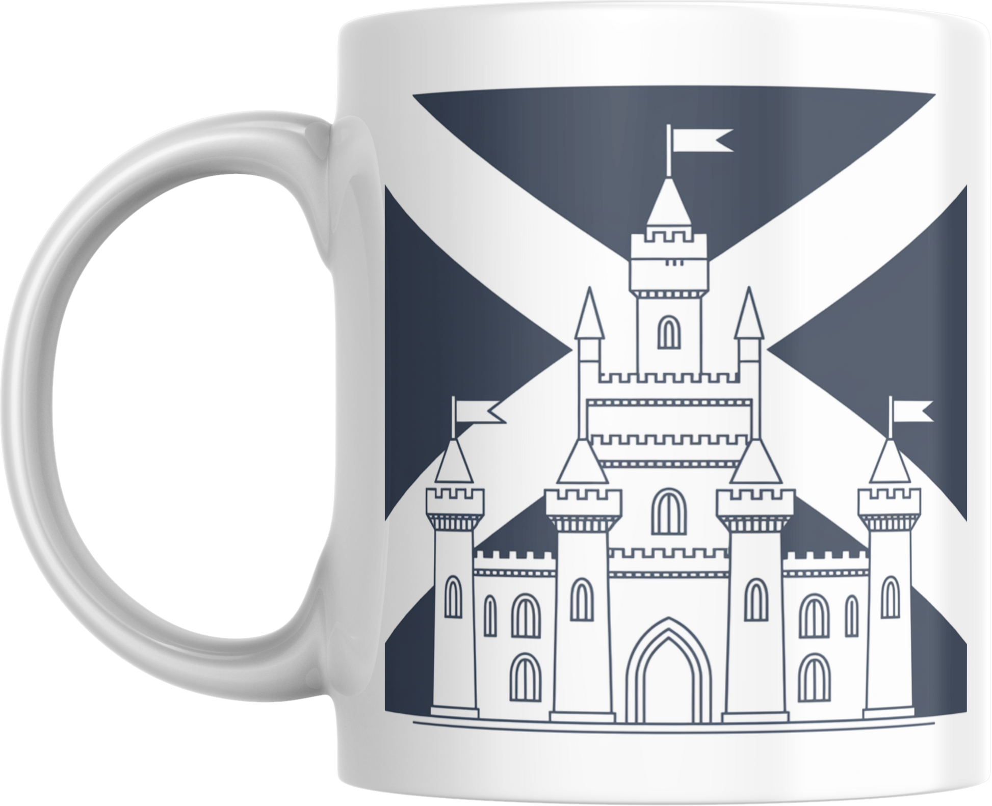 Scottish Castle Mug – Scotland Flag Coffee Cup