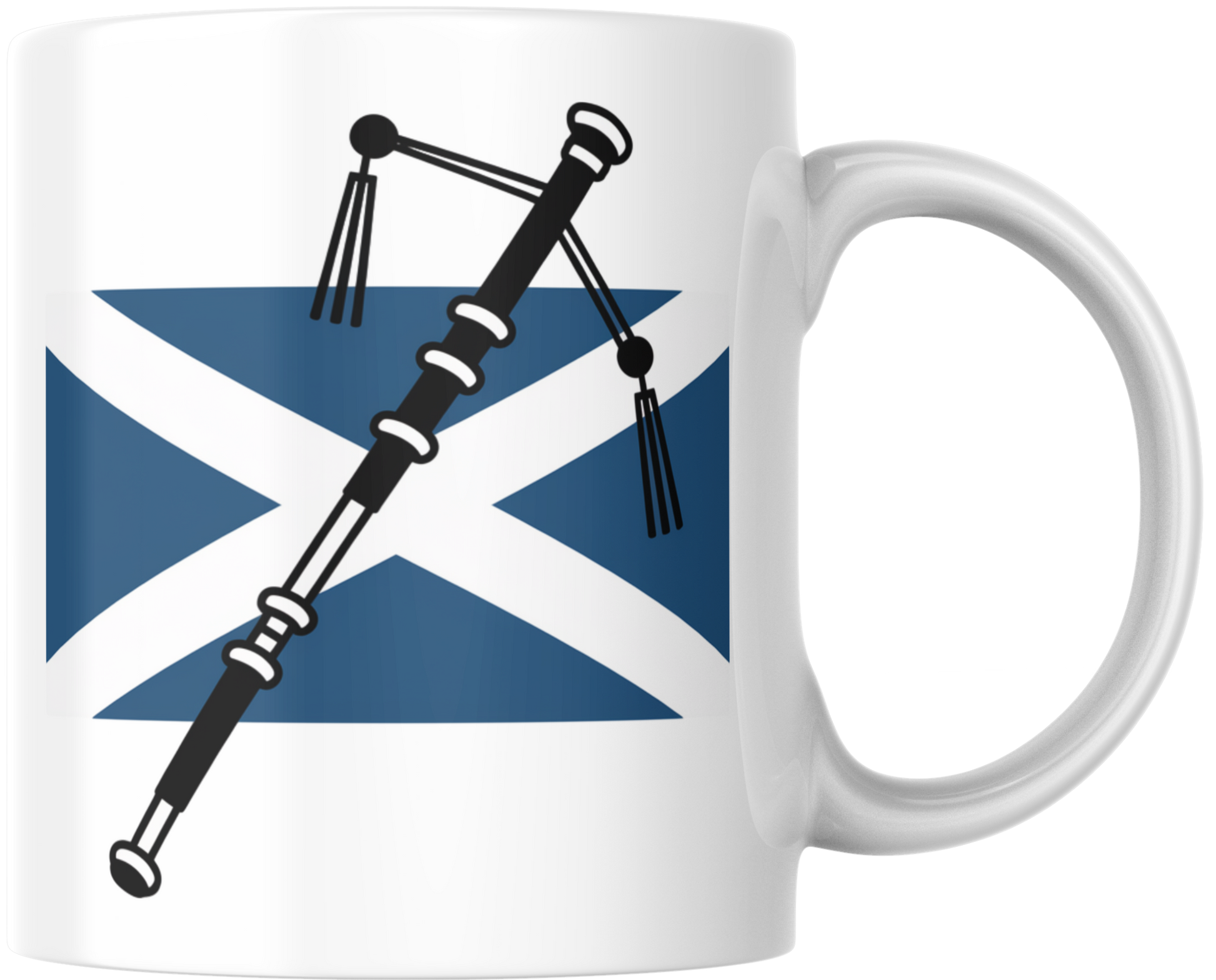 Scottish Flag and Bagpipes Mug – Scotland Coffee Cup | Ashton and Finch