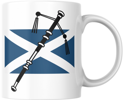 Scottish Flag and Bagpipes Mug – Scotland Coffee Cup | Ashton and Finch