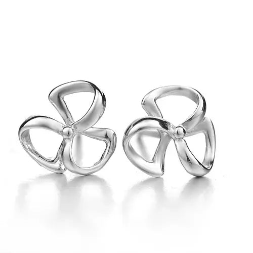 Shamrock Clover Irish Earrings Stud 925 Silver | Ashton and Finch