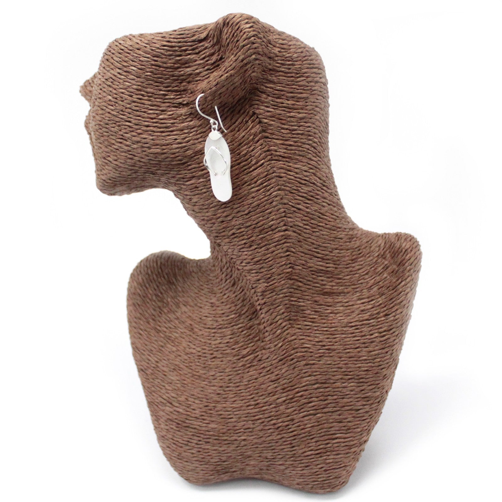 Shell and Silver Flip-Flop Earrings - Mother of Pearl