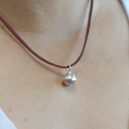 Silver Angel Bell with 12mm Faith Charm Pendant