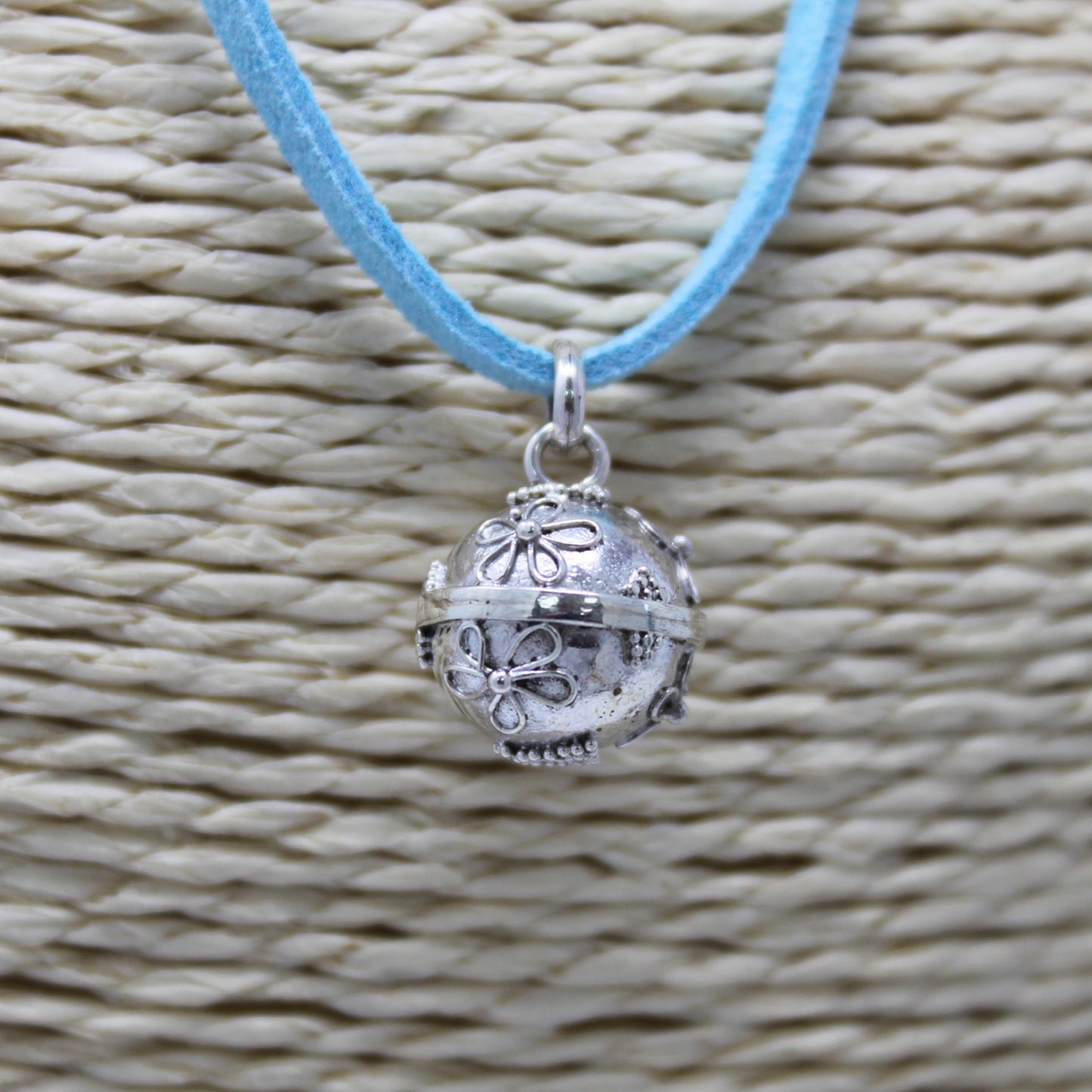 Silver Angel Bell with 12mm Grace Charm Pendant