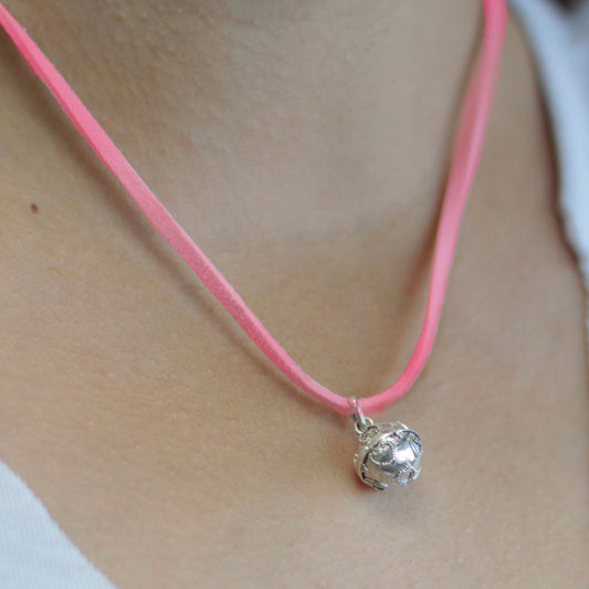 Silver Angel Bell with 12mm Love Charm Pendant