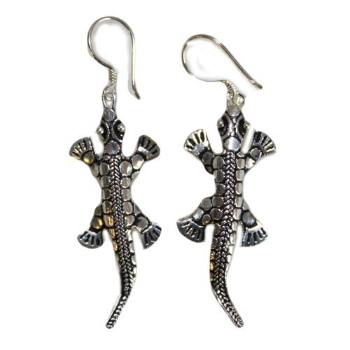 Silver Lizard Earrings