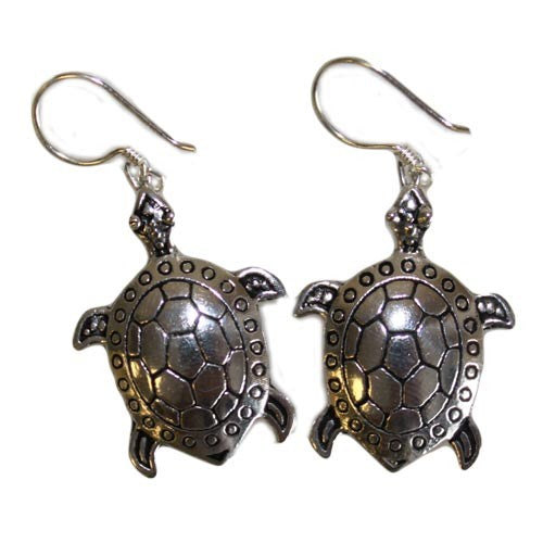 Silver Turtle Earrings