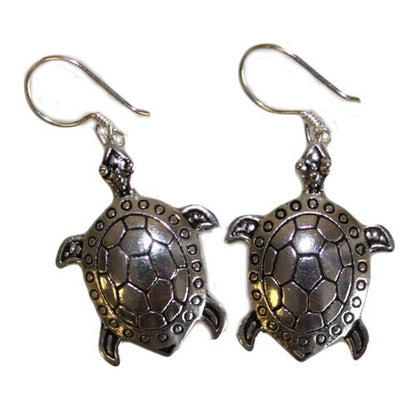 Silver Turtle Earrings