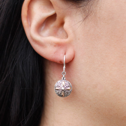 Silver and Gold Classic Round Earrings