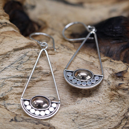 Silver and Gold Luna Balance Earrings