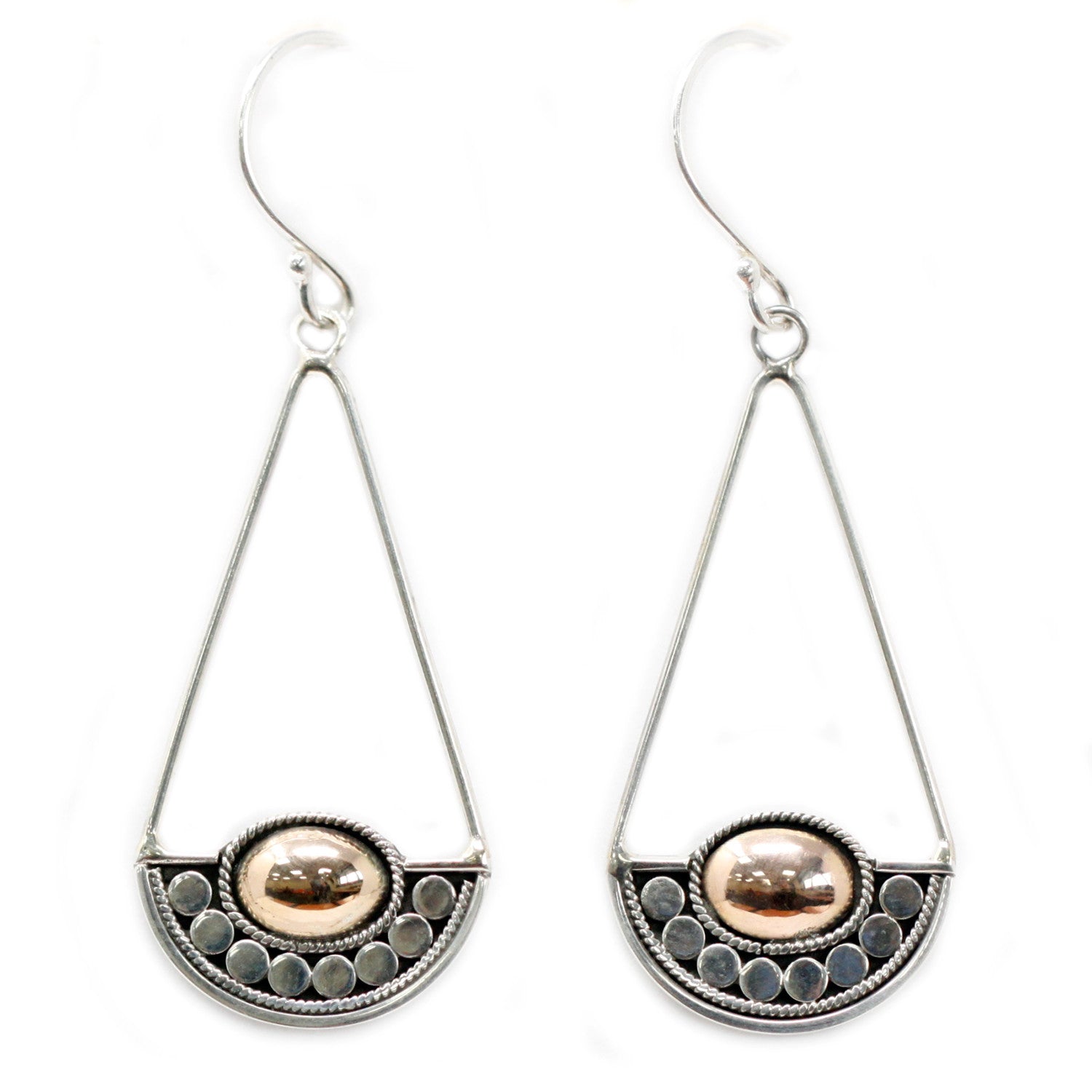 Silver and Gold Luna Balance Earrings
