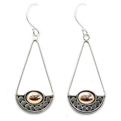 Silver and Gold Luna Balance Earrings