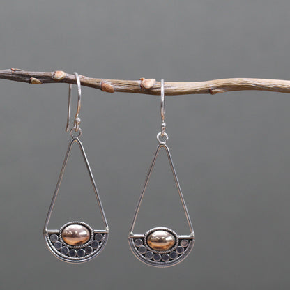 Silver and Gold Luna Balance Earrings