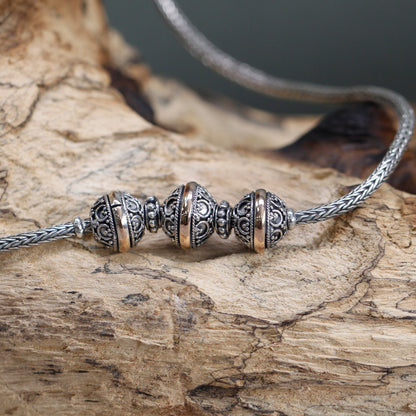 Silver and Gold Tri Necklace