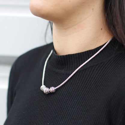 Silver and Gold Tri Necklace