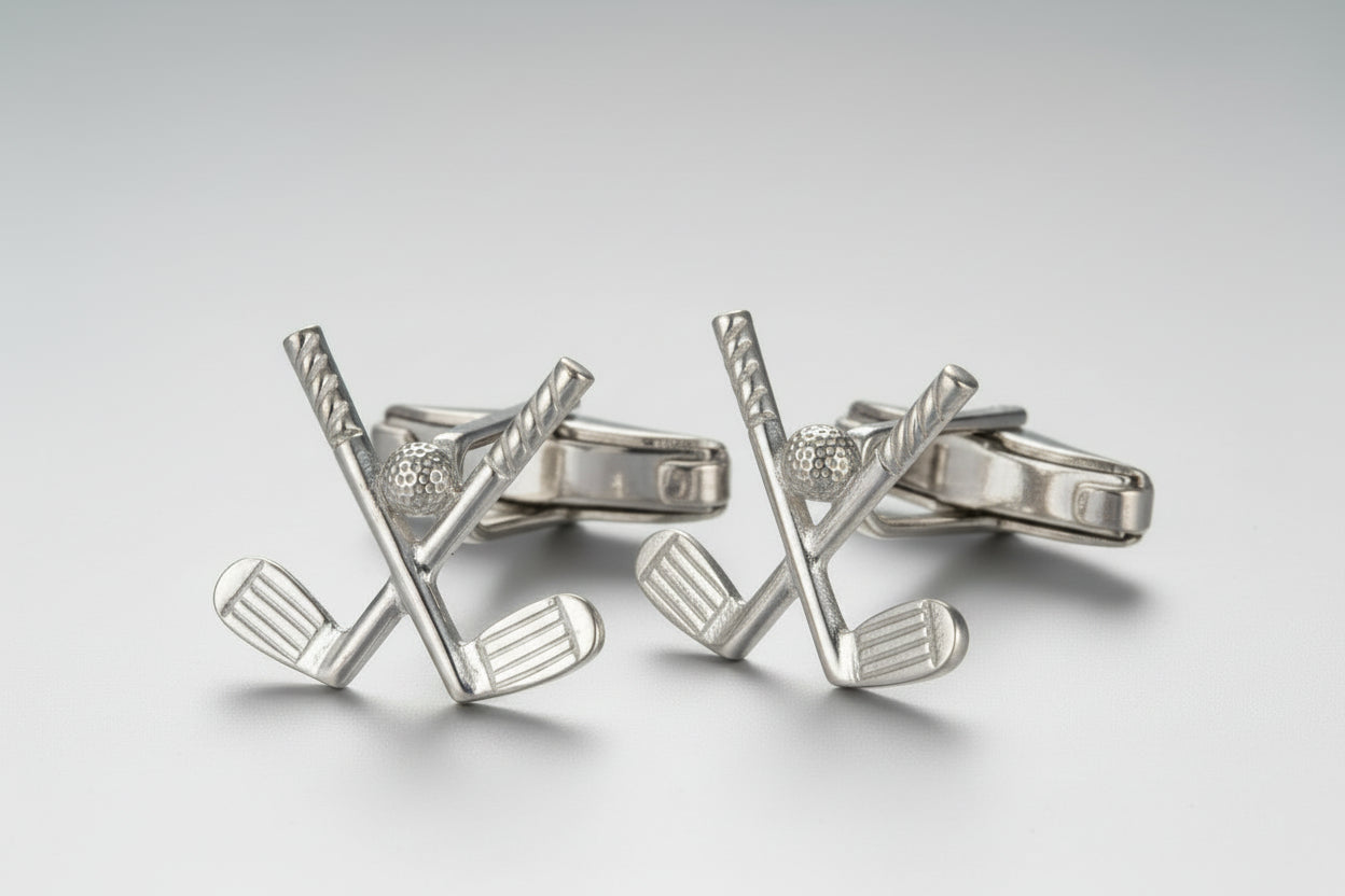 Sterling Silver Golf Cufflinks - Ashton and Finch