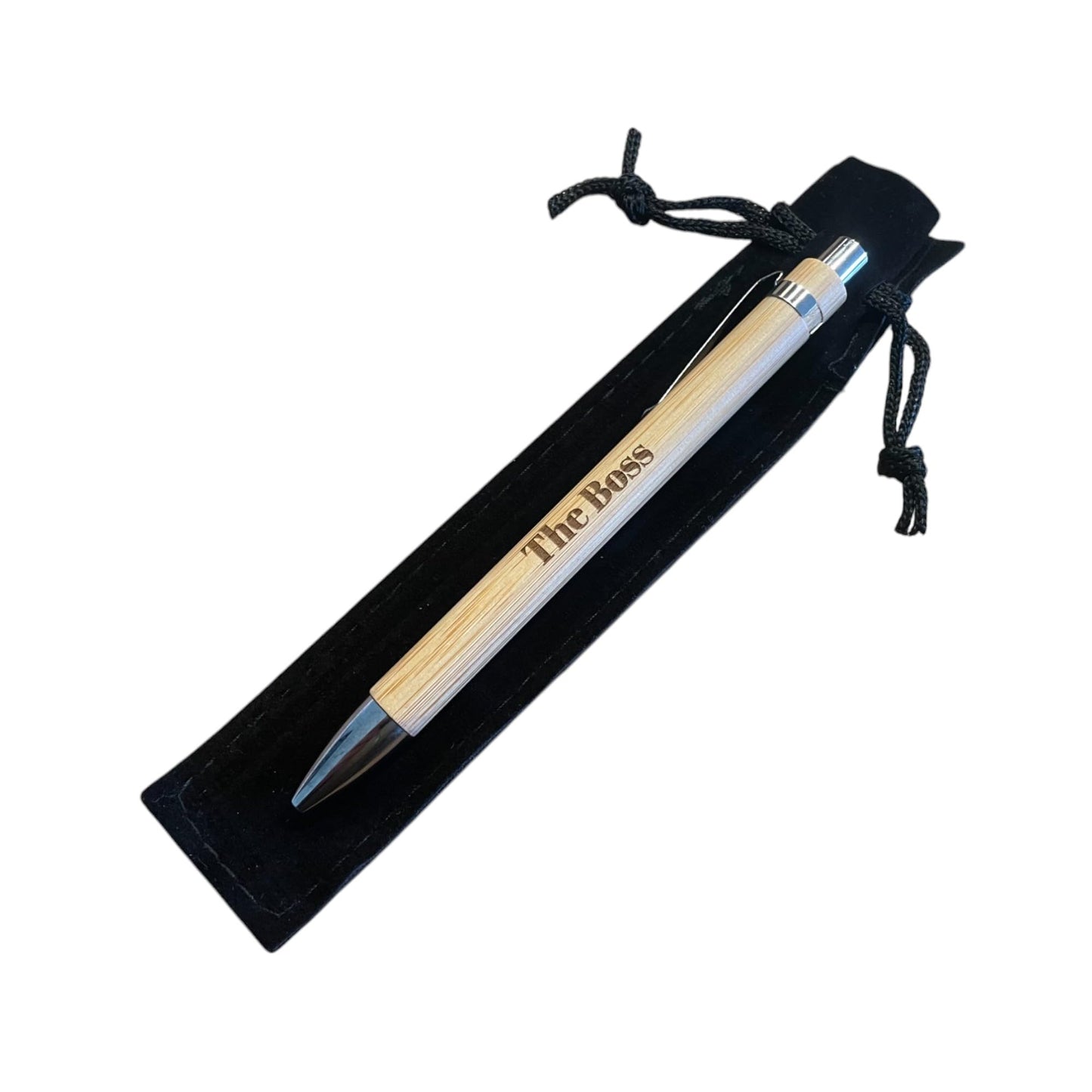 The Boss Bamboo Pen – Laser Engraved Pen – Gift for Leaders & Managers