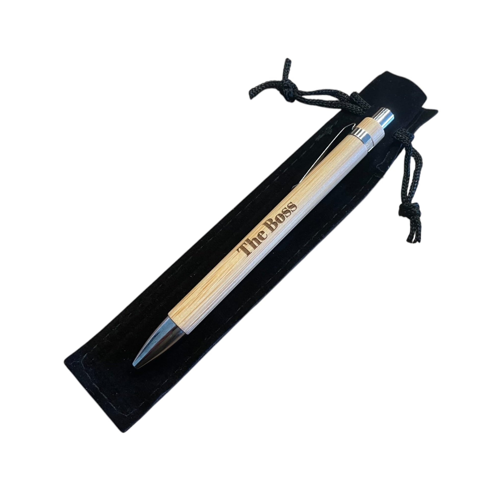 The Boss Bamboo Pen – Laser Engraved Pen – Gift for Leaders & Managers