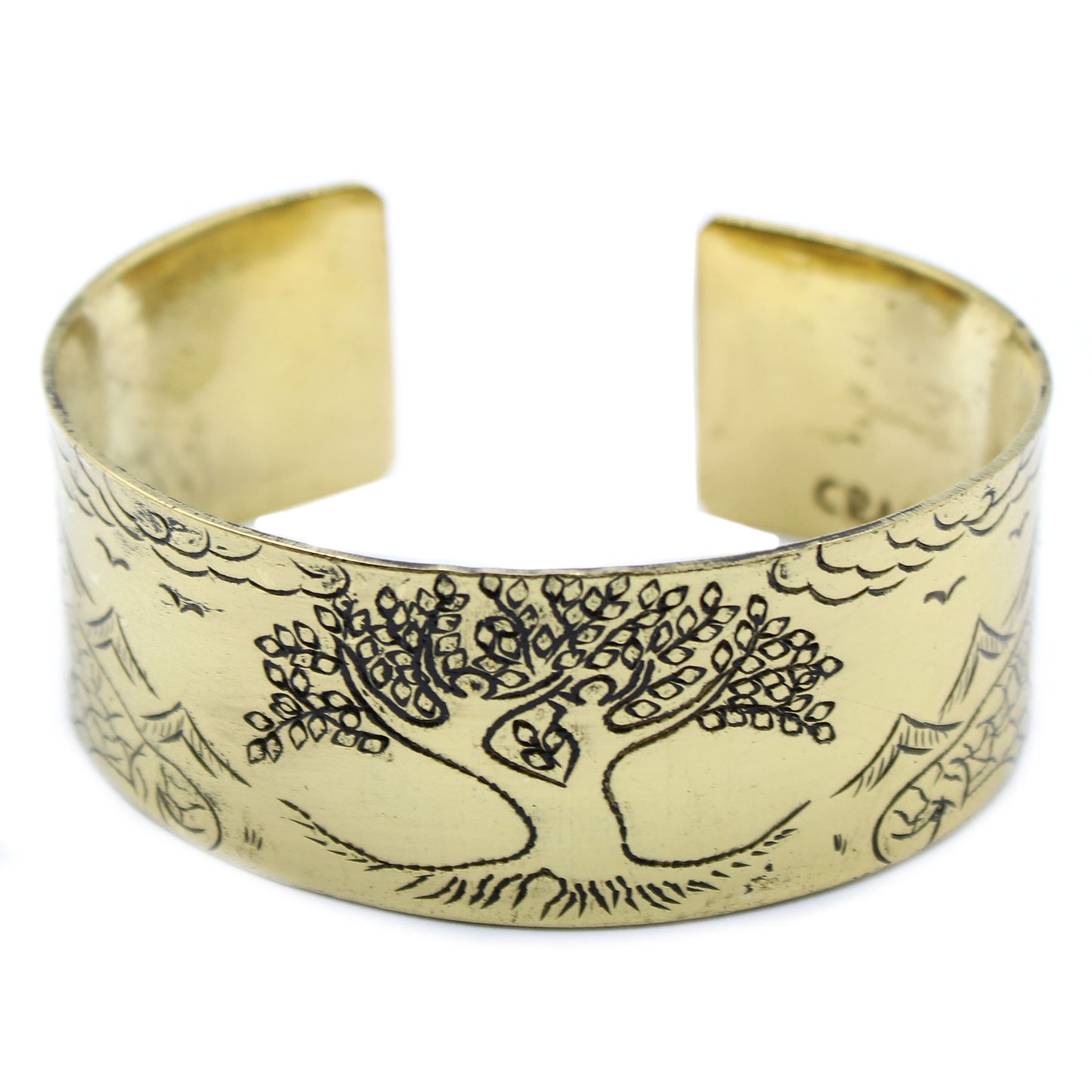Tibetan Mantra Bracelet – Brass Tree of Life Spiritual Jewelry