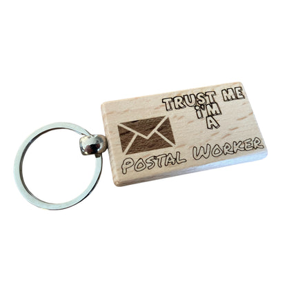 Trust Me, I'm a Postal Worker Keyring Gift  | Ashton and Finch