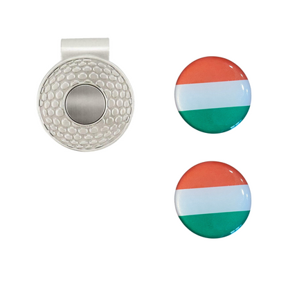 Irish Flag Golf Hat Clip with 2 Ball Markers – Ireland Themed Golf Gift Set