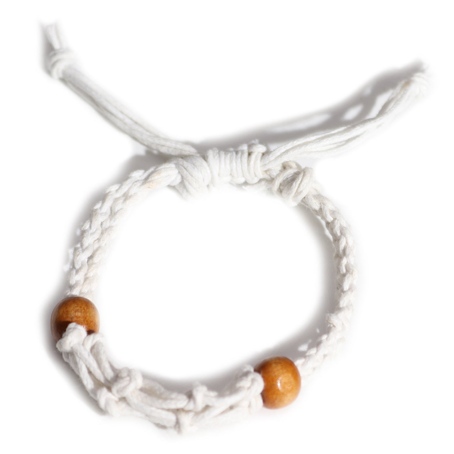 White Gemstone Bracelet Cord