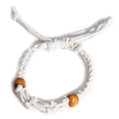 White Gemstone Bracelet Cord