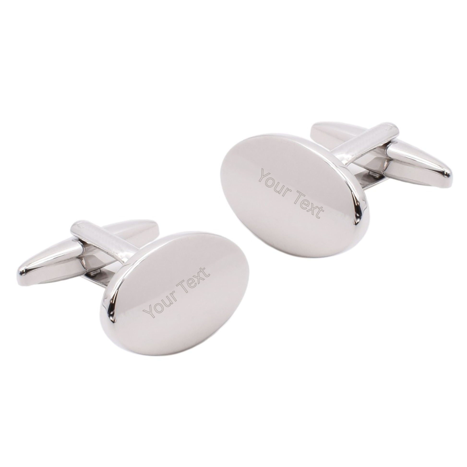 Oval Domed Cufflinks (Engravable) | Ashton and Finch