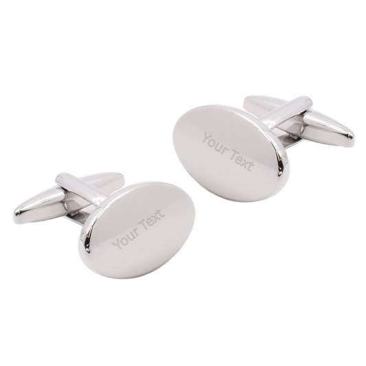 Oval Domed Cufflinks (Engravable) | Ashton and Finch