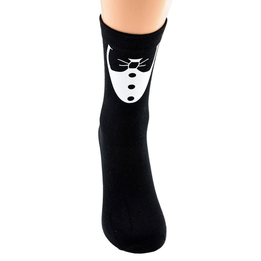 Mens Black Socks Novelty Tux Socks| Ashton and Finch