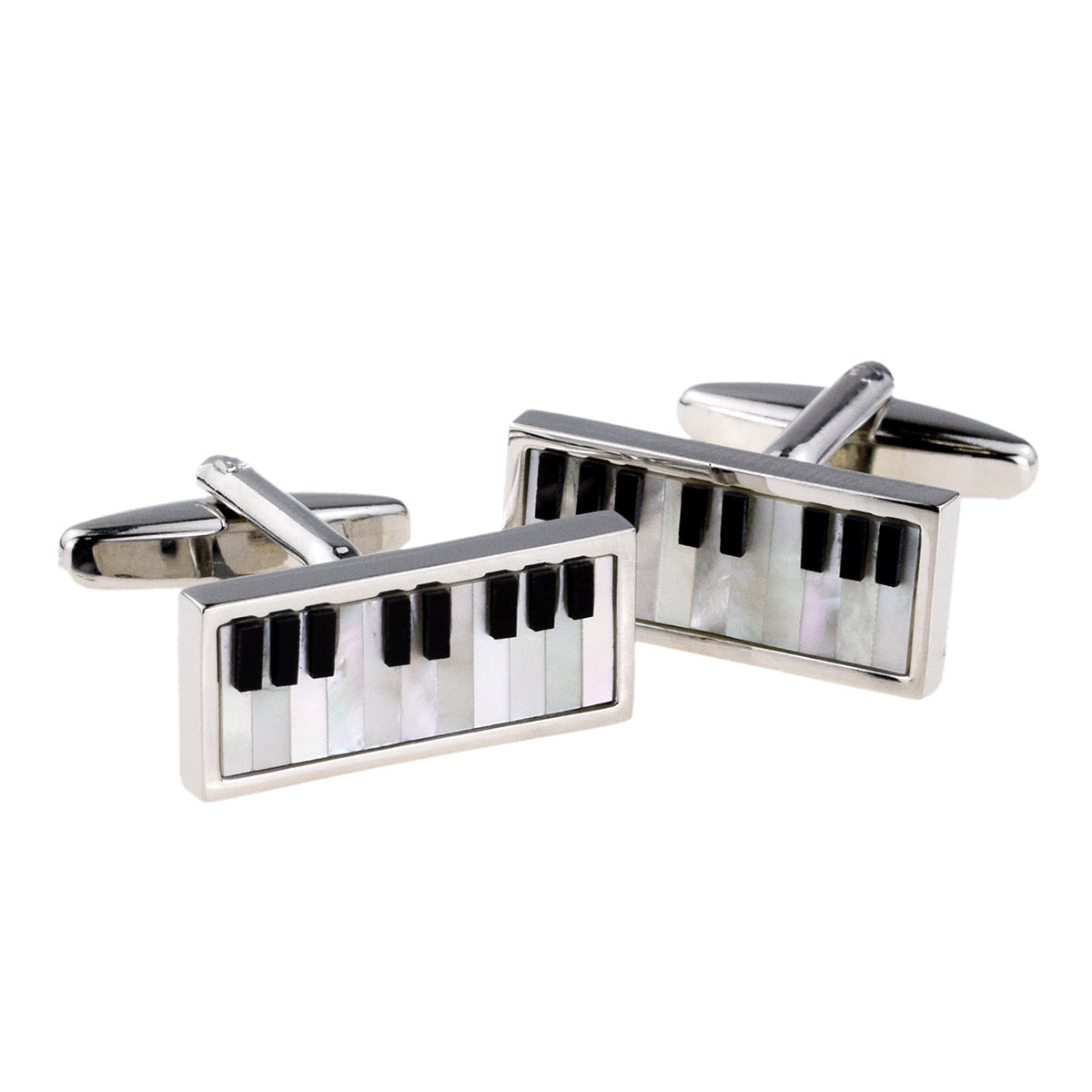 Mother of Pearl Insert Piano Keyboard Cufflinks | Ashton and Finch