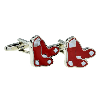 Red Christmas Socks Design Cufflinks | Ashton and Finch