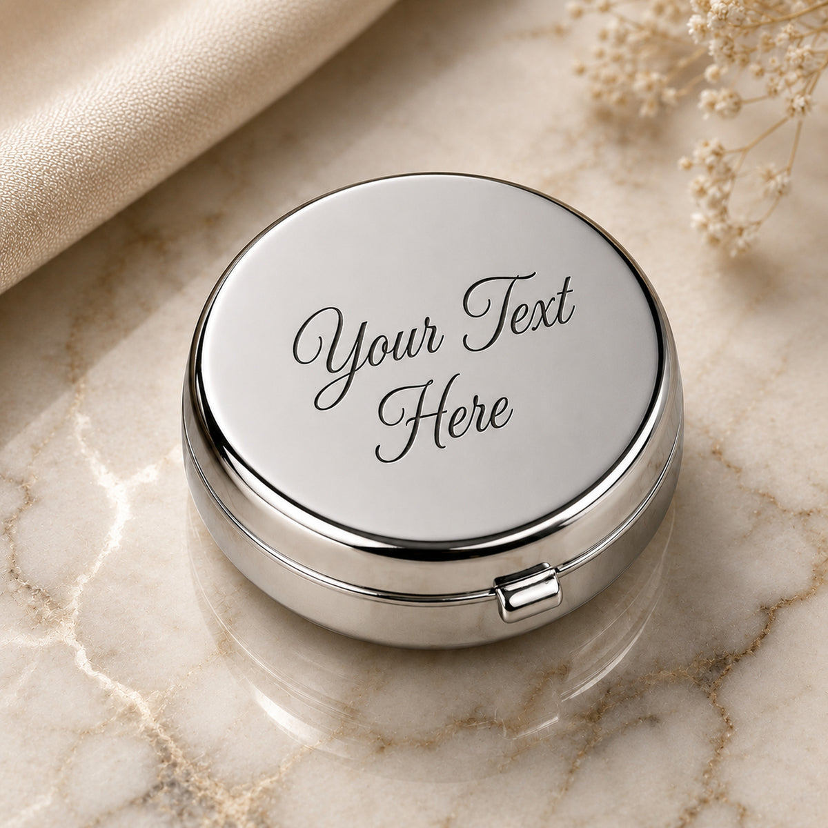 Personalised Round Pill Pot