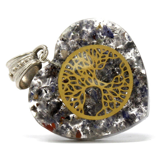 Heart Tree of Life Orgonite Power Pendant