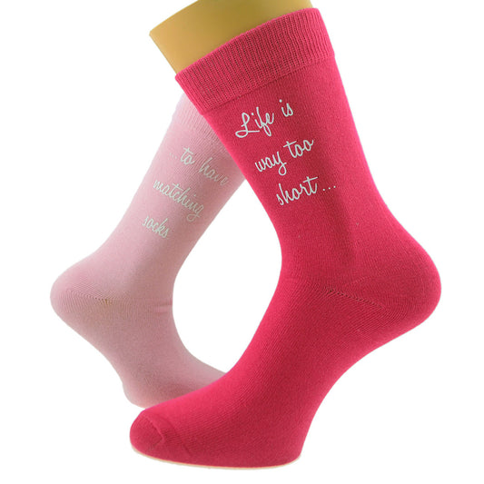 Life Is Way Too Short To Have Matching Socks Ladies Mismatched Socks| Ashton and Finch