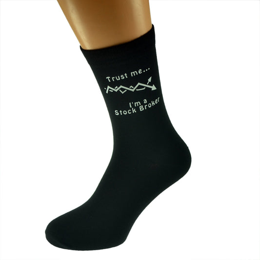 Trust Me I’m A Stockbroker Mens Black Socks| Ashton and Finch