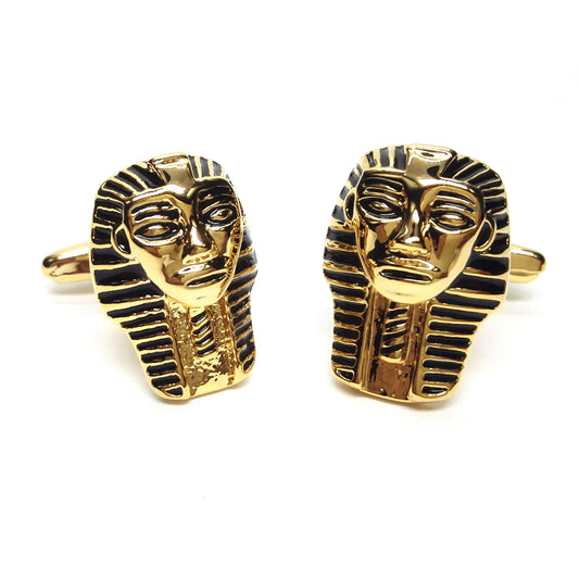 Egypt Tut Pharoahs Gold Plated Egyptian Cufflinks | Ashton and Finch