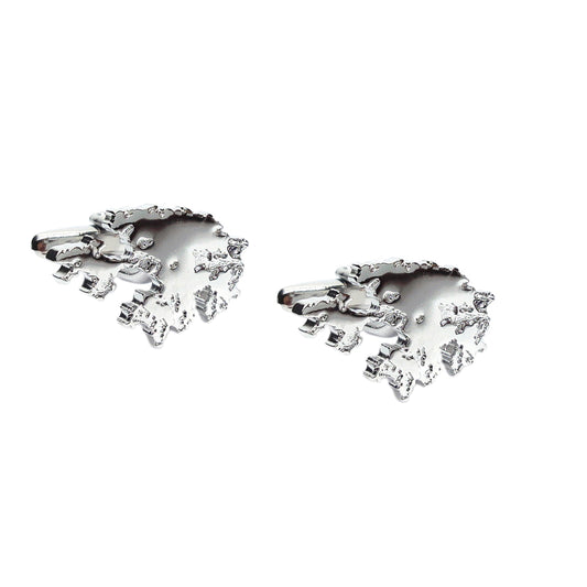 Outline Map of Hong Kong Rhodium Plated Cufflinks | Ashton and Finch